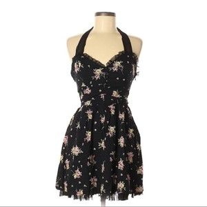 halter crop dress Spending Money Halter Mini Dress Black